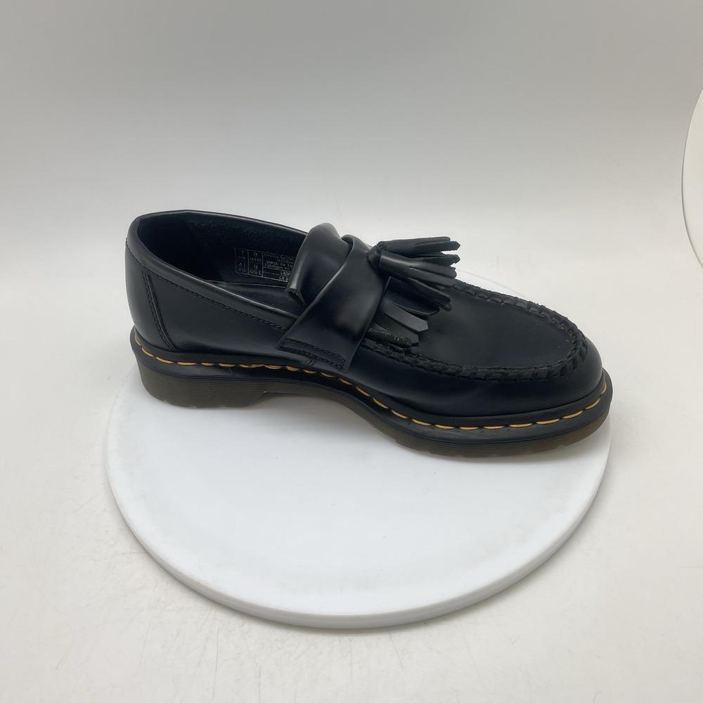 Dr. Martens Loafers Womens 9 Mens 8 Black Adrian Vegan Leather Low Preppy Shoes - Picture 6 of 10